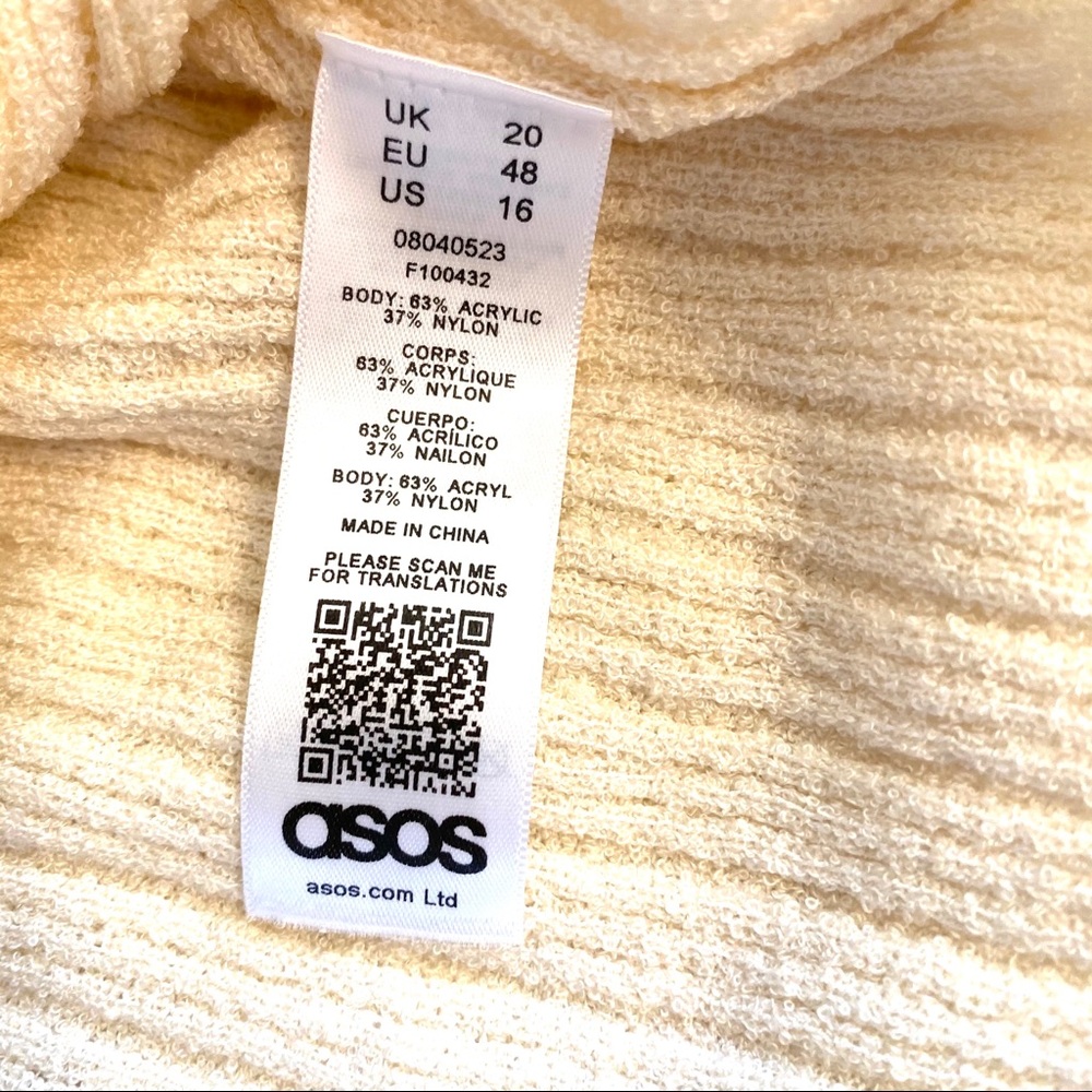 ASOS Cream Ribbed Sweater - Picture 7 of 11